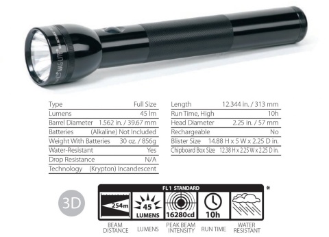 Maglite 3D Black plus LED