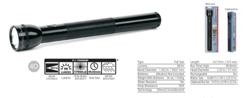 Maglite 4D Black plus LED