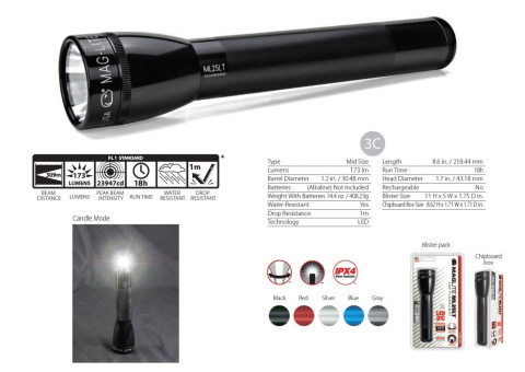 Maglite ML25LT 3C LED Black Maglite ML25LT 3C LED Black